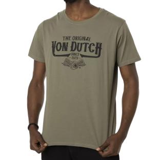 T-shirt Kaki Homme Von Dutch Orig pas cher