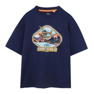 Blaues Timberland-T-Shirt für Jungen T60433 Ansicht 0