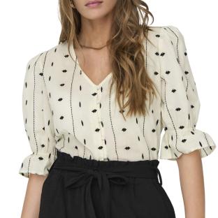 Blouse Écru/Noir Femme Only Jasmin vue 0