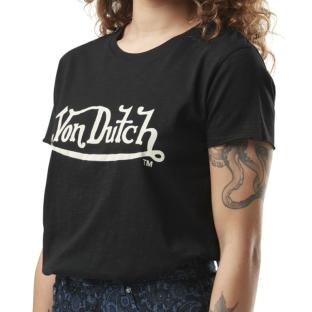 T-shirt Noir Femme Von Dutch Slub pas cher