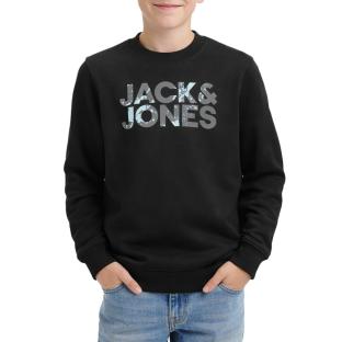 Sweat Noir Garçon Jack & Jones Splash544 vue 0