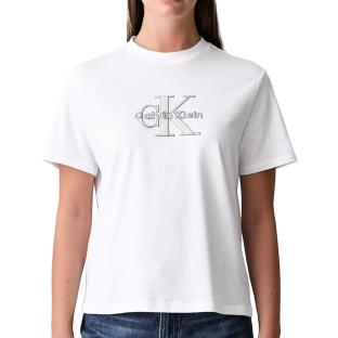 T-Shirt Blanc Femme Calvin Klein Jeans Classic Seasonal vue 0