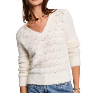 Pull Ivoire Femme Morgan Duveuteuse pas cher