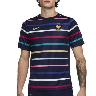 Equipe de France Maillot Prematch Marine Homme Nike 2024 pas cher
