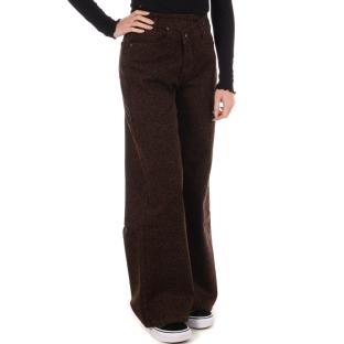 Jean Marron Léopard Femme Monday Premium 1828X pas cher