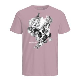 T-shirt Rose Homme Jack & Jones Summerskull pas cher