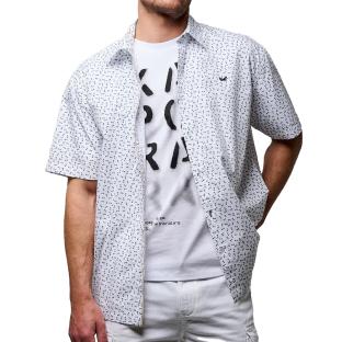 Chemise Blanche/Marine Homme Kaporal BLOCK pas cher