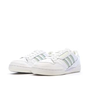 Baskets Blanc/Vert Femme Adidas Continental 80 Stripes vue 0