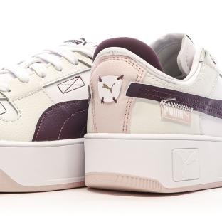 Chaussures Beige/Bordeaux Femme Puma Carina Street VTG vue 7