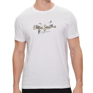 T-shirt Blanc Homme Pepe jeansCount pas cher