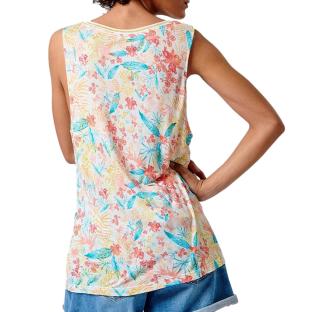 Débardeur Blanc à fleurs Femme Kaporal FREDA vue 0