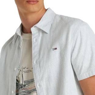 Chemise Manches Courtes Bleu Homme Tommy Hilfiger TJM Reg Linen Blend Colorado vue 2