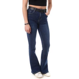 Jean Loose Bleu Femme Monday Premium Coupe pas cher