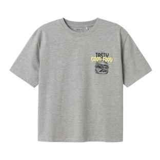T-shirt Gris/Jaune Garçon Name it Mtibilbo pas cher