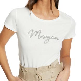 T-shirt Blanc Femme Morgan Dgana pas cher