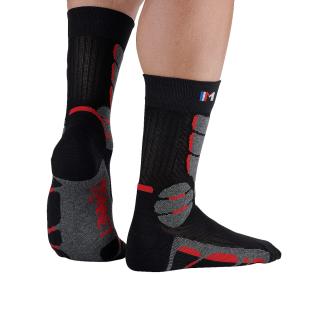 X1 Paire de Chaussettes Noir/Rouge Mixte Monnet Trek Expert 1 vue 0