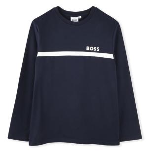Camiseta azul marino para niño de Hugo Boss J52727 ver 0