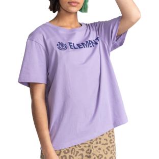 T-shirt Mauve Femme Element Logo Ss W pas cher