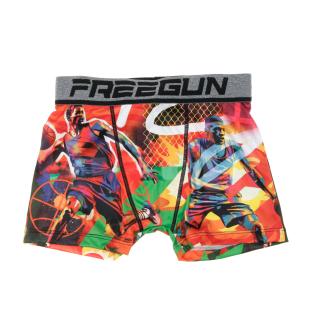 Boxer Orange Garçon Freegun Basketball vue 0