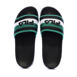 Claquettes Noires/Vertes Homme Fila Morro vue 3