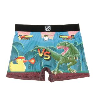 Boxer Turquoise/Jaune Homme Freegun Microfibre vue 2