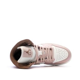 Air Jordan 1 Mid Rose Femme Nike vue 4