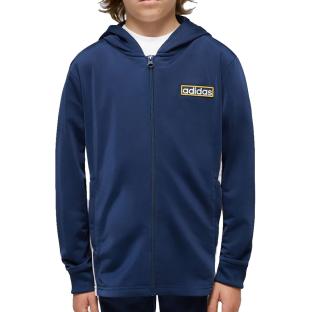 Sweat Zippé Marine Garçon Adidas Hoodie pas cher