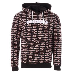 Sweat à Capuche Noir/Rose Homme Umbro Heritage pas cher