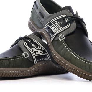 Chaussures Bateau Kaki/Noir Homme TBS GLOBEK vue 7