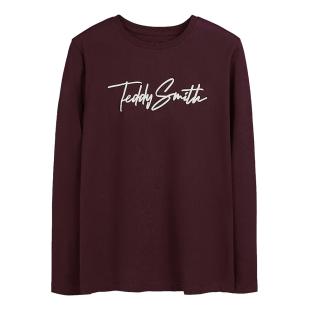 T-Shirt Manches Longues Bordeaux Garçon Teddy Smith Evan vue 0