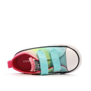 Baskets Bleu/Vert/Rose Fille Converse All Star Easy vue 4