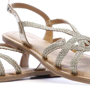 Les Tropéziennes Chomy Women's Gold Sandals Photo of the Espace des Marques %store% store - view of %key%