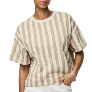 T-shirt Beige à rayures Femme Pieces Chilli Summer vue 0
