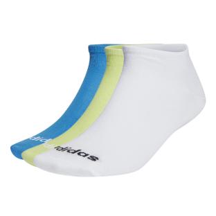 3x Chaussettes Blanches/Vertes/Bleues Mixte Adidas Low pas cher