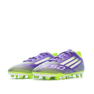 Adidas F50 Club FG/MG Junior-Fußballschuhe, violett/gelb Ansicht 0