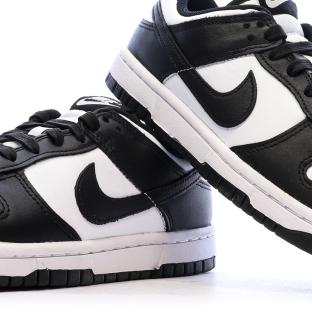 Baskets Noir/Blanc Mixte Nike Dunk Low Panda vue 7