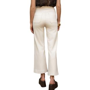 Jean Wide Blanc Créme Femme Vert Oraije Victorine vue 0