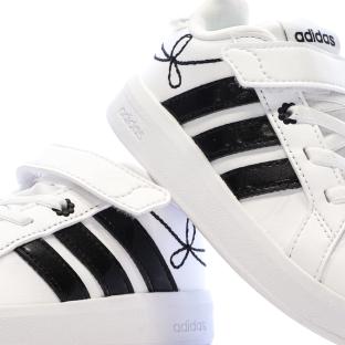 Baskets Blanche/Noir Fille Adidas Grand Court 3.0 Girls vue 0