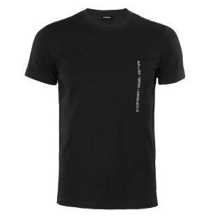 T-shirt Noir/Blanc Homme Diesel A19001 pas cher