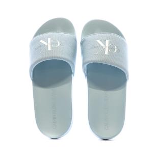 Claquettes Bleu Femme Calvin Klein Jeans YW0YW01835 vue 3