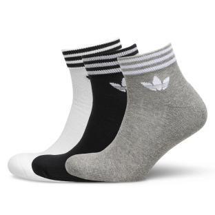 x3 Paires de chaussettes Blanches/Noires Homme Adidas Tref Ank vue 0
