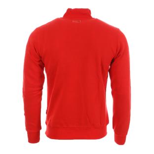 Sweat 1/4 zip Rouge Homme Supreme Grip Francy vue 2