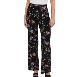 Pantalon Noir à fleurs Femme Vero Moda Easy pas cher