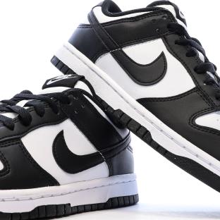 Dunk Low Baskets Blanches/Noires Femme Nike vue 7