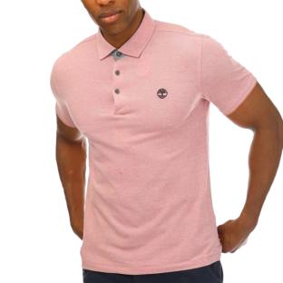 Polo Rose Clair Homme Timberland Oxford pas cher