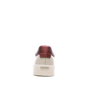 Baskets Blanches/Bordeaux Femme Calvin Klein Jeans Vulc vue 3