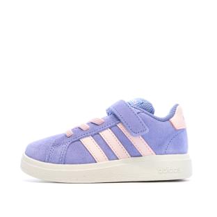 Baskets Violette/Rose Fille Adidas Grand Court vue 0