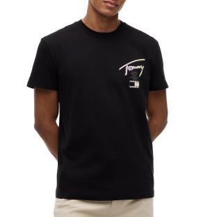 T-Shirt Noir Homme Tommy Hilfiger City Sign vue 0