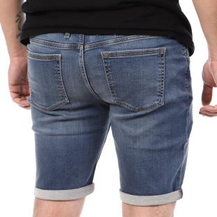 Short en Jean Bleu Clair Homme Schott Luca vue 2