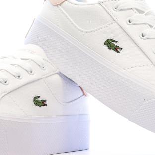 Baskets Blanches/Roses Femme Lacoste Ziane Platform vue 0